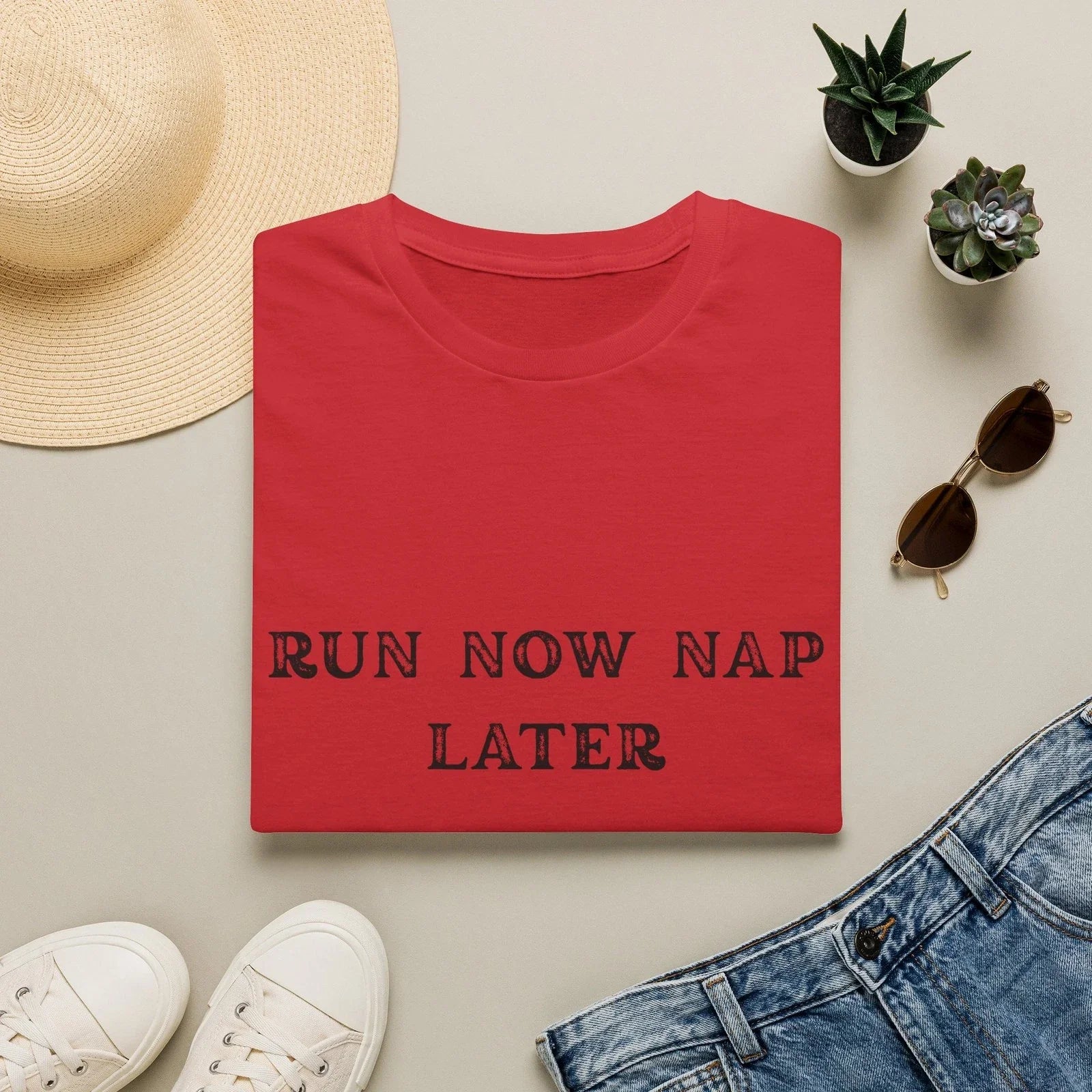 Run Now Nap Later Funny Running Quote - Adult & Kids T-Shirts, Sweatshirts & Hoodies apparel design preview 1
