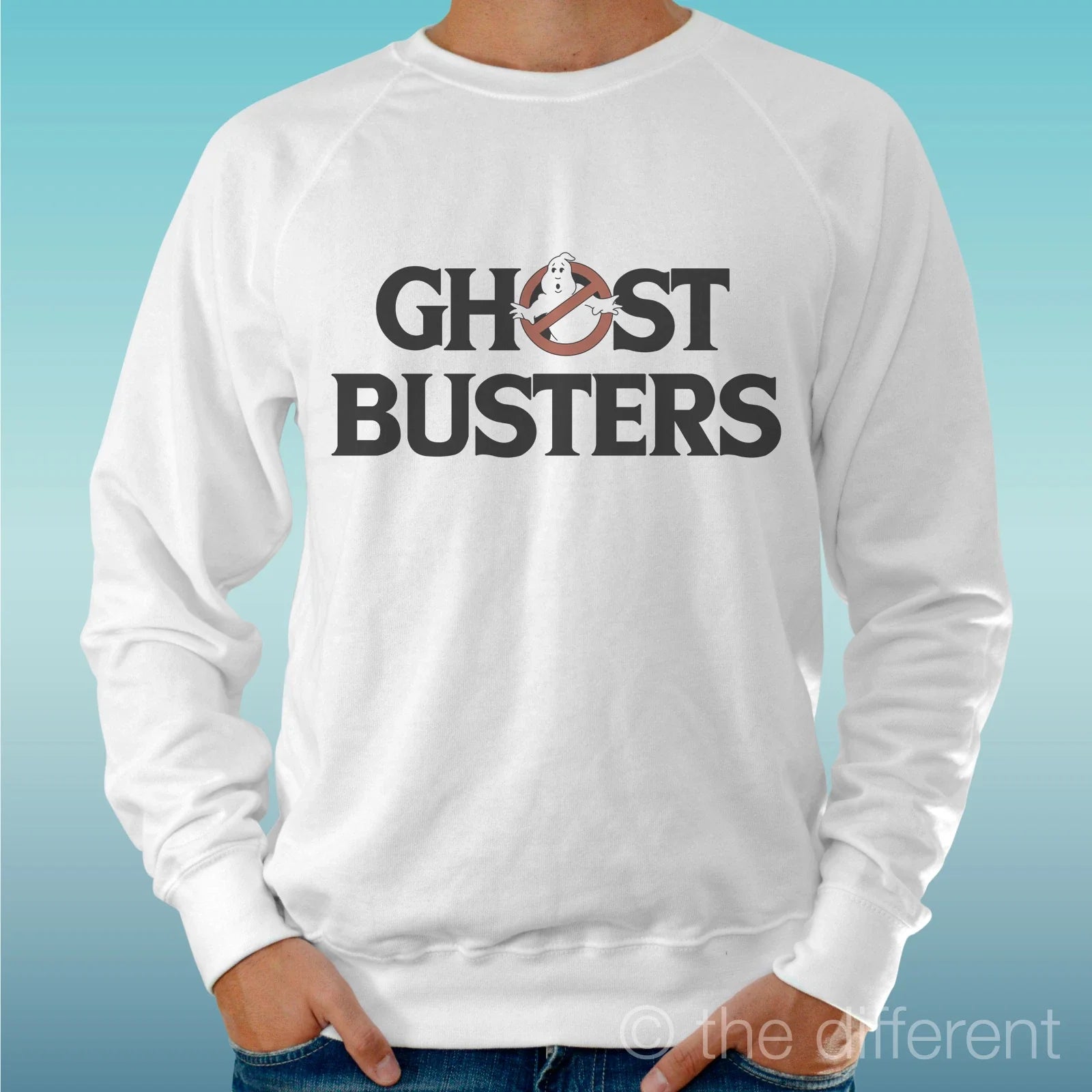 Felpa Man Light Sweater White Gost Buster Film Movie - Adult & Kids T-Shirts, Sweatshirts & Hoodies apparel design preview 1