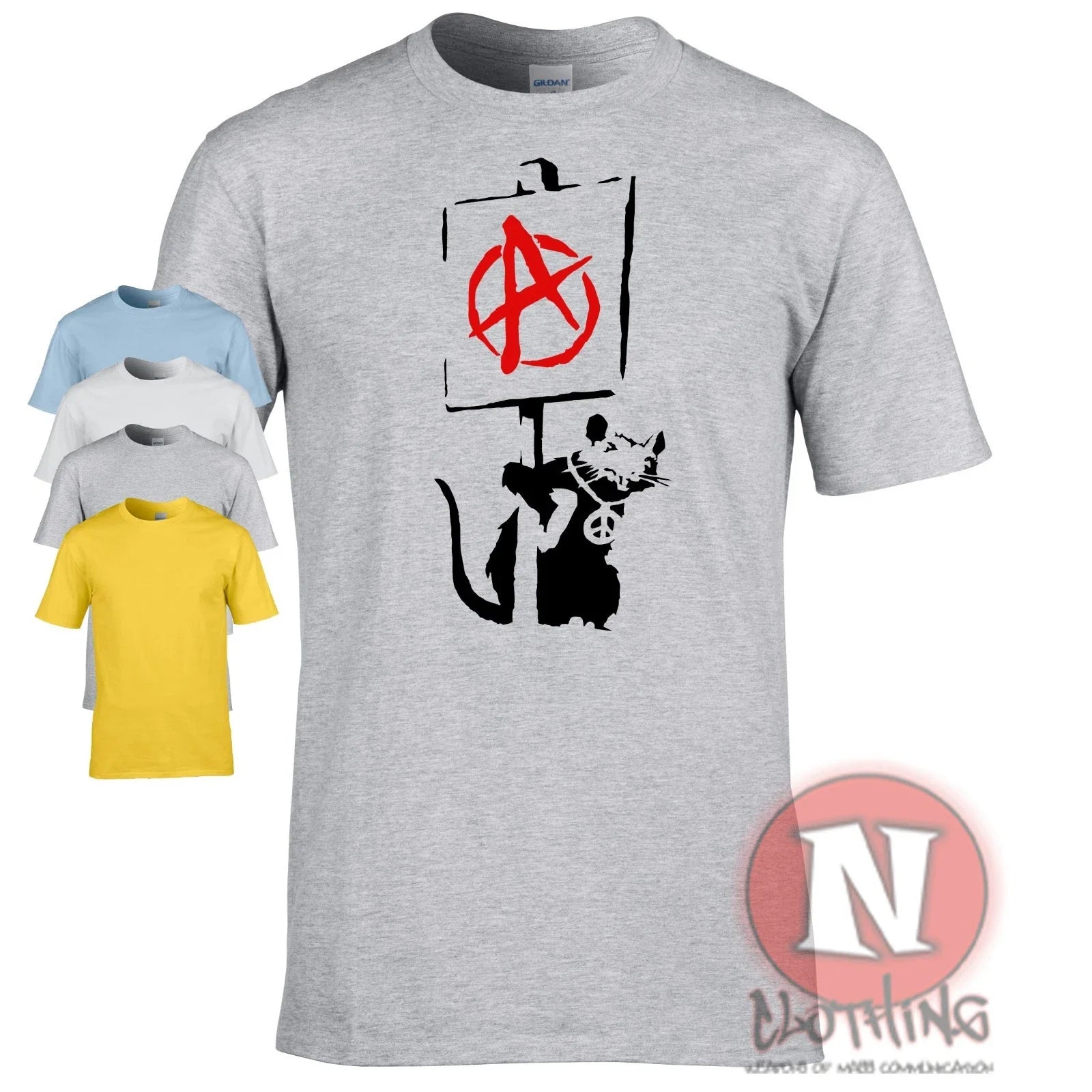 Banksy Anarchie Rat Art Stencil Punk Politique - Adult & Kids T-Shirts, Sweatshirts & Hoodies apparel design preview 1