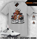 Matching AJ 4 White Cement 2025 Match Sneaker MJ - Adult & Kids T-Shirts, Sweatshirts & Hoodies apparel design preview 1