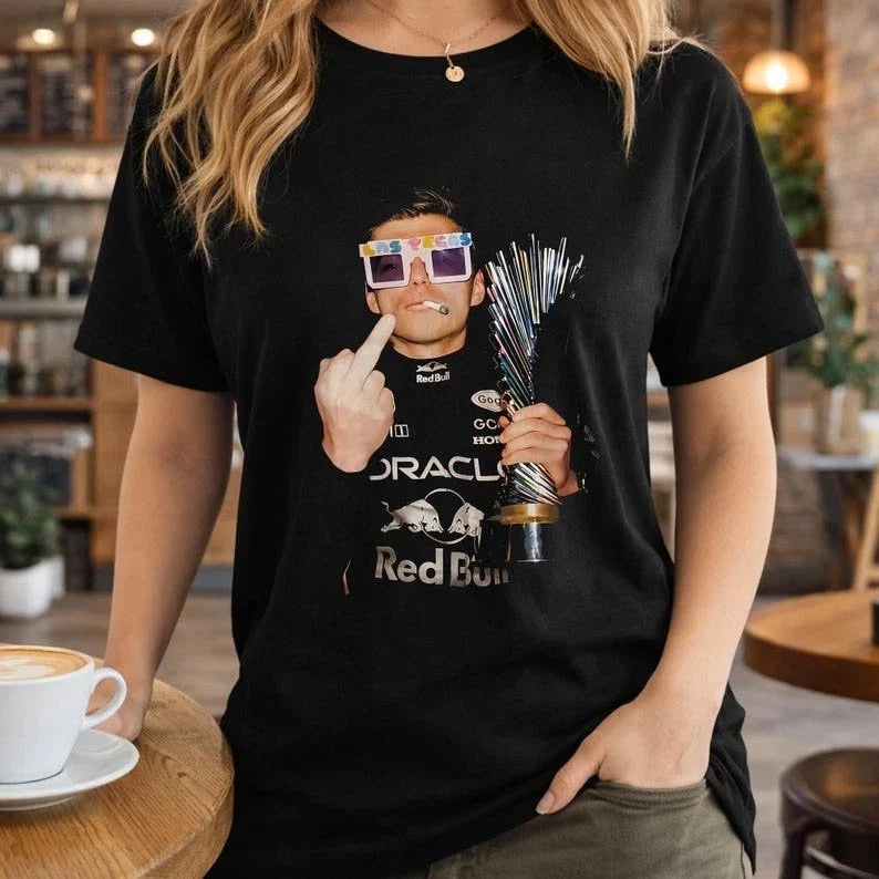 Max Verstappen Middle Finger Las Vegas GP ,Retro - Adult & Kids T-Shirts, Sweatshirts & Hoodies apparel design preview 1