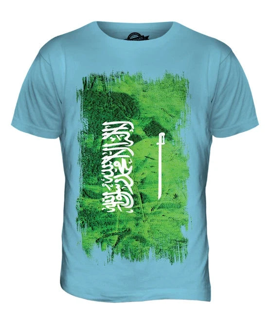 SAUDI ARABIA GRUNGE FLAG MENS XS S M L XL 2XL 3XL 4XL - Adult & Kids T-Shirts, Sweatshirts & Hoodies apparel design preview 1