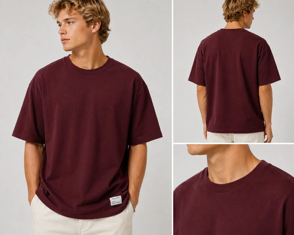 Public Supply Oversize Fit Men's Medium Burgundy NWT - Adult & Kids T-Shirts, Sweatshirts & Hoodies apparel design preview 1