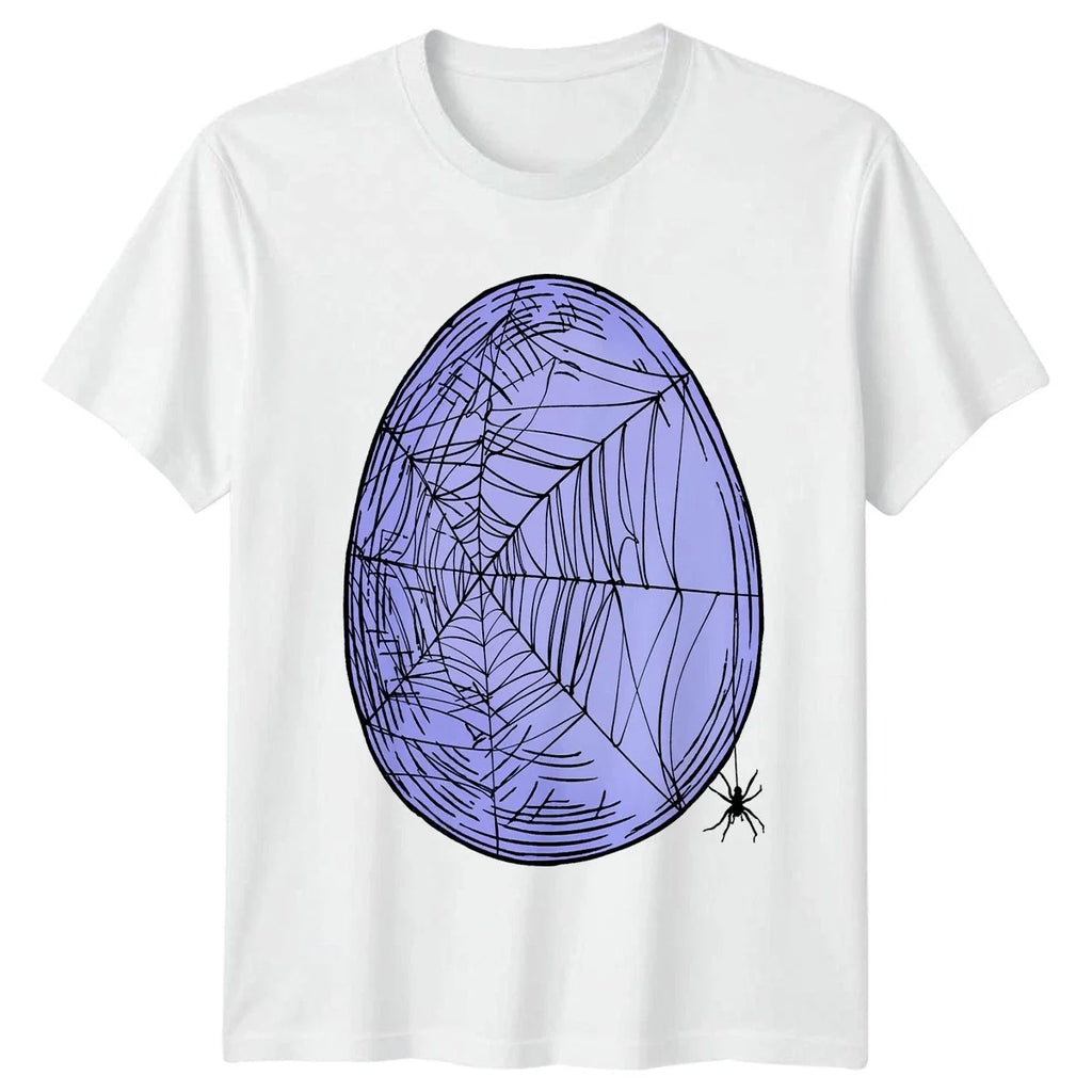 Spooky Spiderweb Pastel Goth Egg Easter Gift - Adult & Kids T-Shirts, Sweatshirts & Hoodies apparel design preview 1