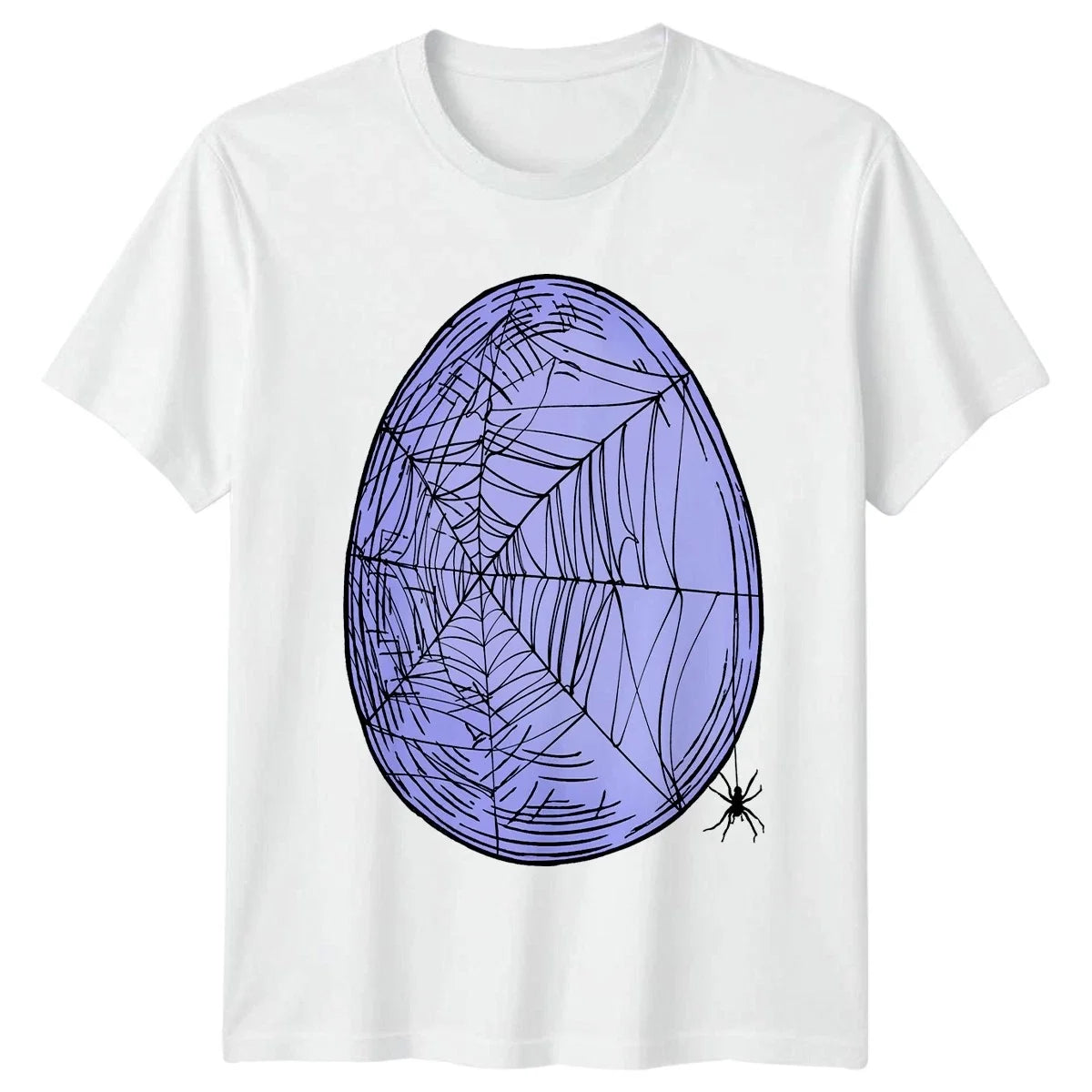 Spooky Spiderweb Pastel Goth Egg Easter Gift - Adult & Kids T-Shirts, Sweatshirts & Hoodies apparel design preview 1