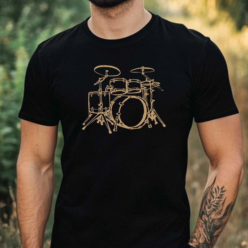 Mens Drums Drum Print Cotton Size XS to 5XL - Adult & Kids T-Shirts, Sweatshirts & Hoodies apparel design preview 1