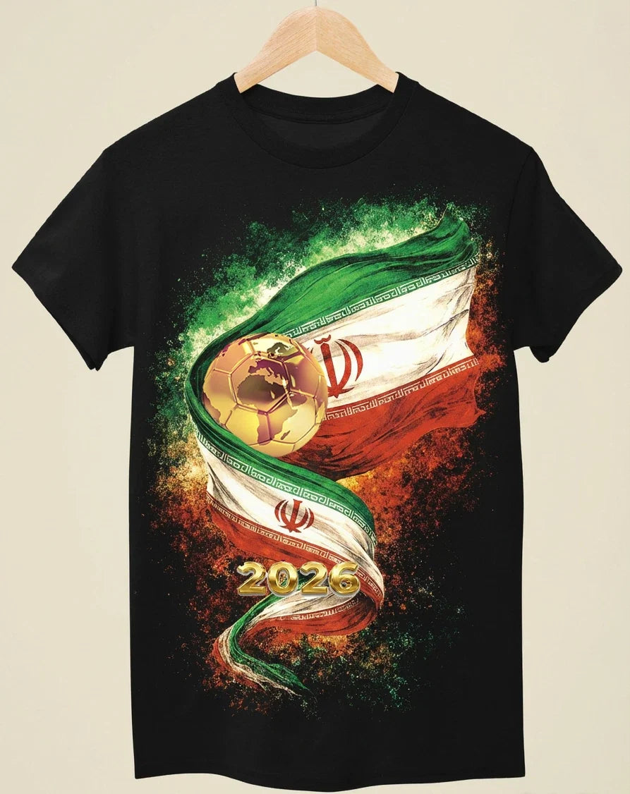 WC 2026 INSPIRED Cool Unisex Black Iran - Adult & Kids T-Shirts, Sweatshirts & Hoodies apparel design preview 1
