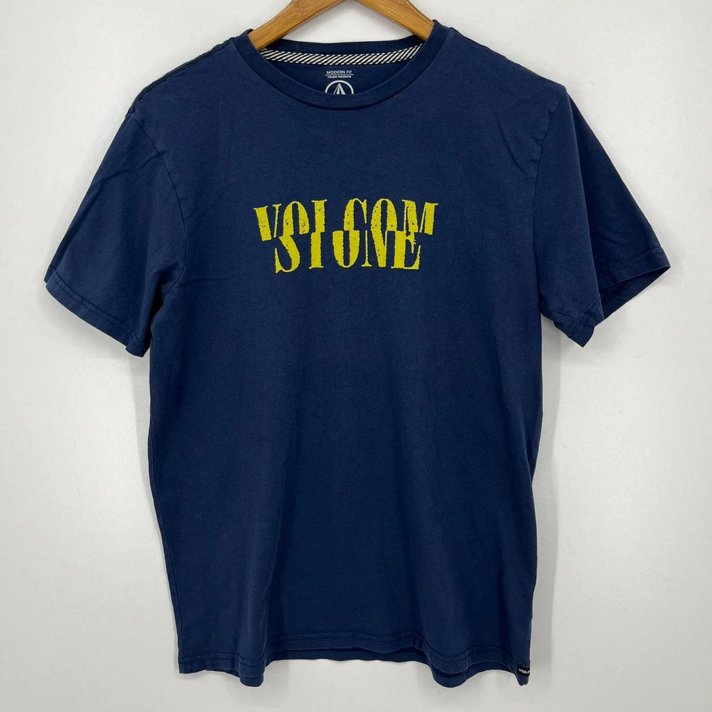 Volcom Men's Size S Blue Organic Cotton Stone Logo - Adult & Kids T-Shirts, Sweatshirts & Hoodies apparel design preview 1