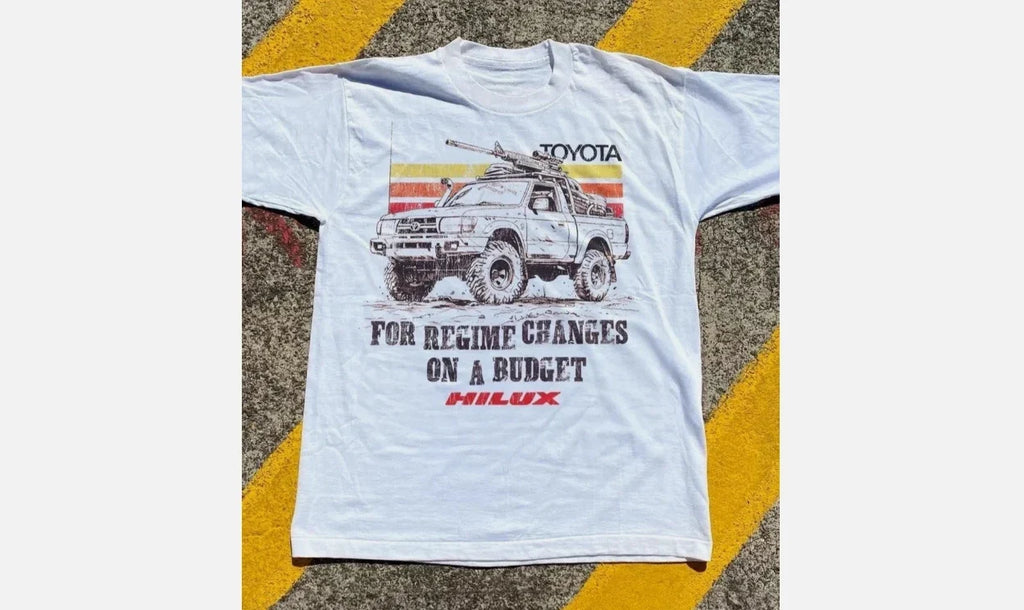 Toyotas For Regime Changes On A Budget Hilux Militia - Adult & Kids T-Shirts, Sweatshirts & Hoodies apparel design preview 1