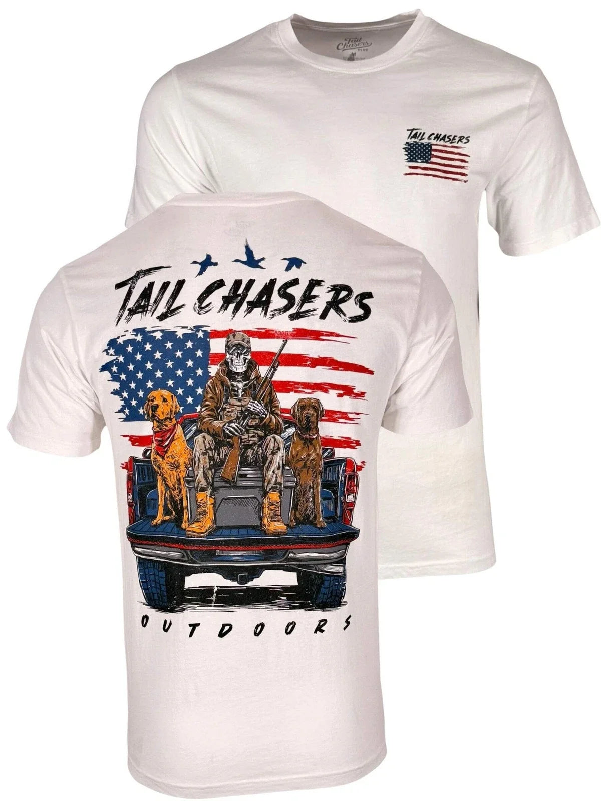Tail Chasers Club Men's Skeleton Hunt - Adult & Kids T-Shirts, Sweatshirts & Hoodies apparel design preview 1