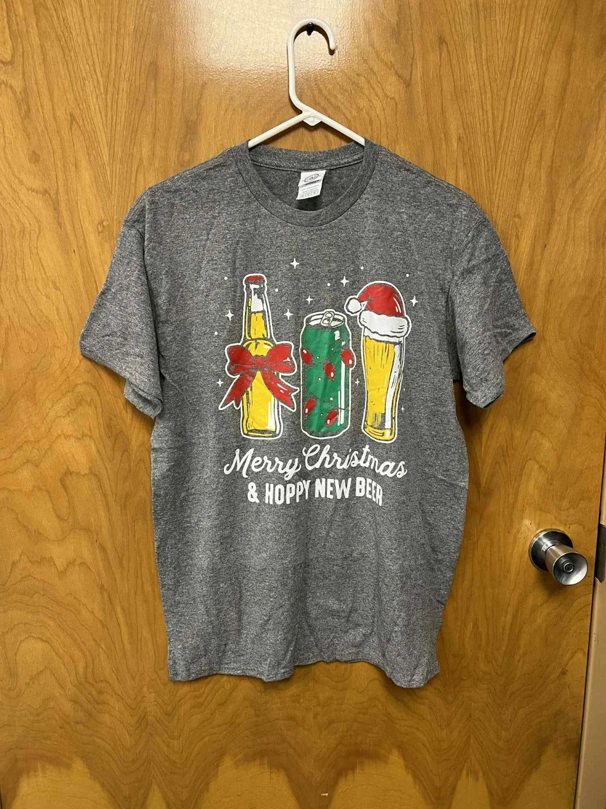 Unisex t "Merry christmas Hoppy new beer" size medium - Adult & Kids T-Shirts, Sweatshirts & Hoodies apparel design preview 1