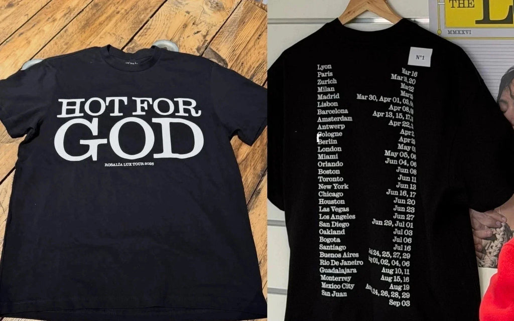 Rosalia Merch The Lux Tour 2026 Hot For God - Adult & Kids T-Shirts, Sweatshirts & Hoodies apparel design preview 1
