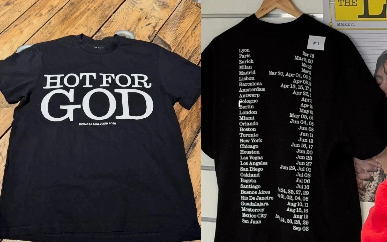 Rosalia Merch The Lux Tour 2026 Hot For God - Adult & Kids T-Shirts, Sweatshirts & Hoodies apparel design preview 1