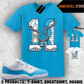 Matching AJ 11 Low University Blue 2026 Match Sneaker - Adult & Kids T-Shirts, Sweatshirts & Hoodies apparel design preview 1