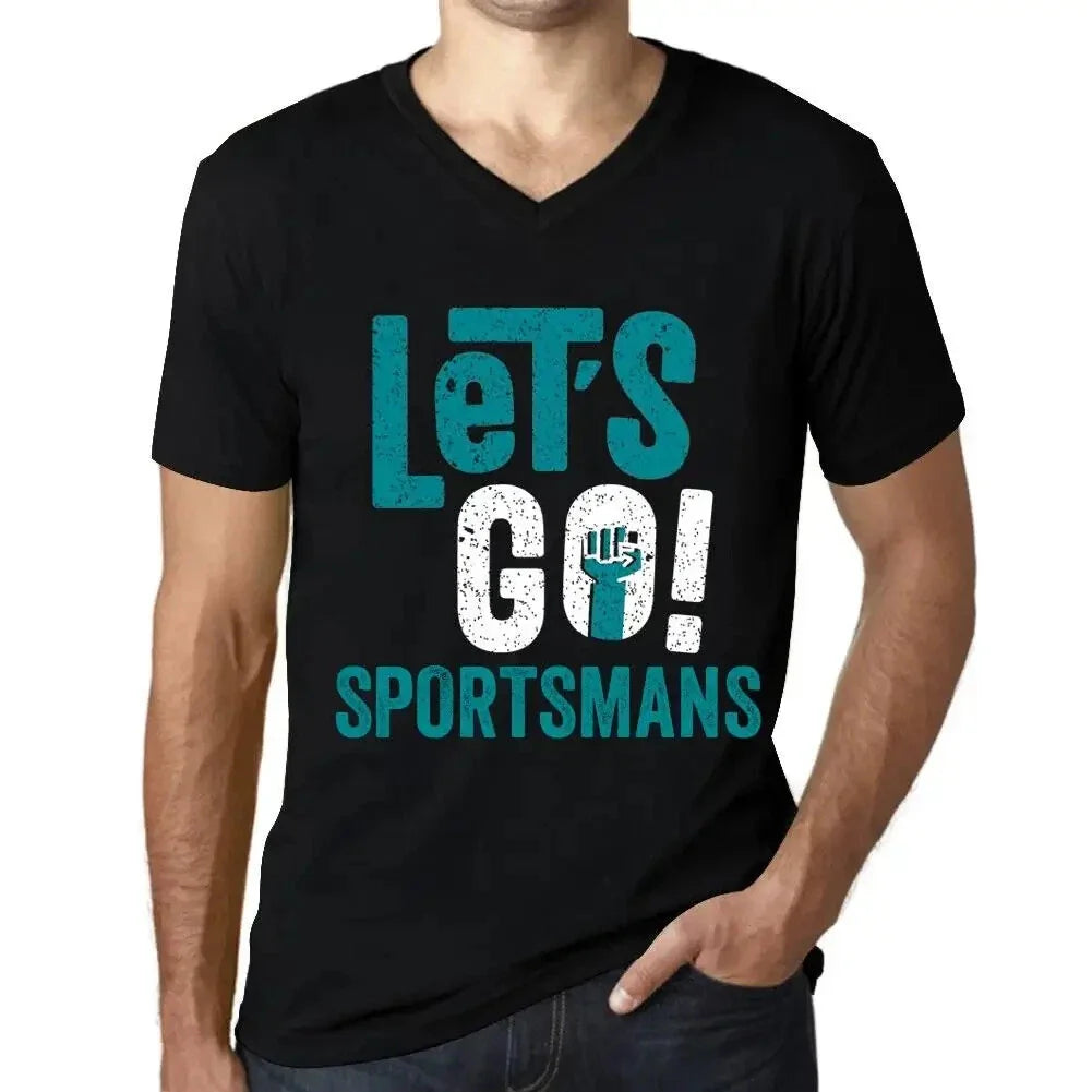 Men's Graphic V Neck Let's Go Sportsmans Eco-Friendly - Adult & Kids T-Shirts, Sweatshirts & Hoodies apparel design preview 1