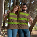 Cobain Look Brown Green Stripes Sweater Tribute - Adult & Kids T-Shirts, Sweatshirts & Hoodies apparel design preview 1