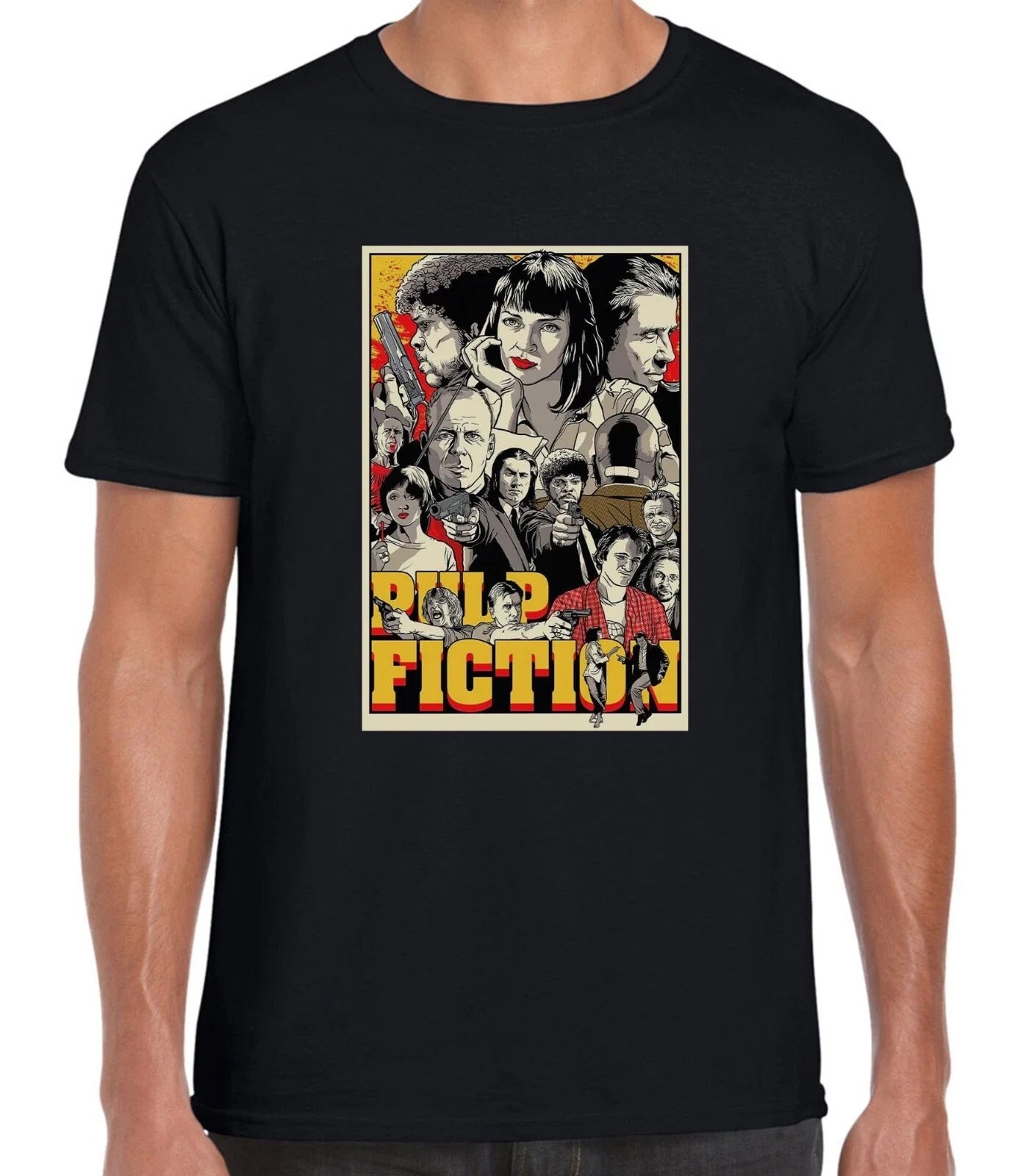 PULP FICTION MOVIE POSTER FUNNY COOL IDEAL GIFT MENS - Adult & Kids T-Shirts, Sweatshirts & Hoodies apparel design preview 1