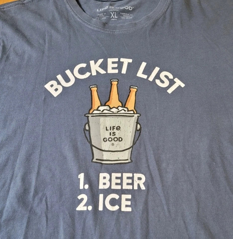 Life Is Good Bucket List Beer Ice Crusher Men's Size - Adult & Kids T-Shirts, Sweatshirts & Hoodies apparel design preview 1