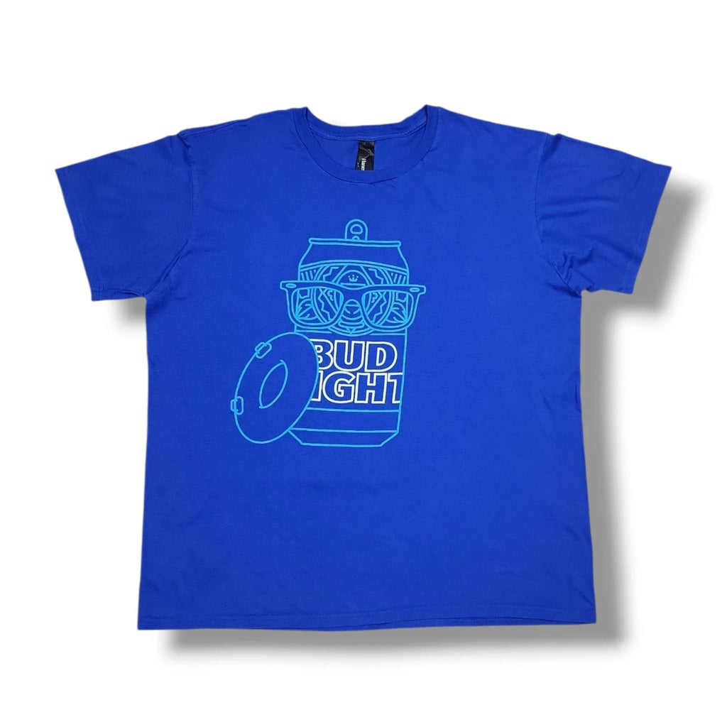 Hanes Bud Light Can Graphic Print Crewneck Blue Men's - Adult & Kids T-Shirts, Sweatshirts & Hoodies apparel design preview 1