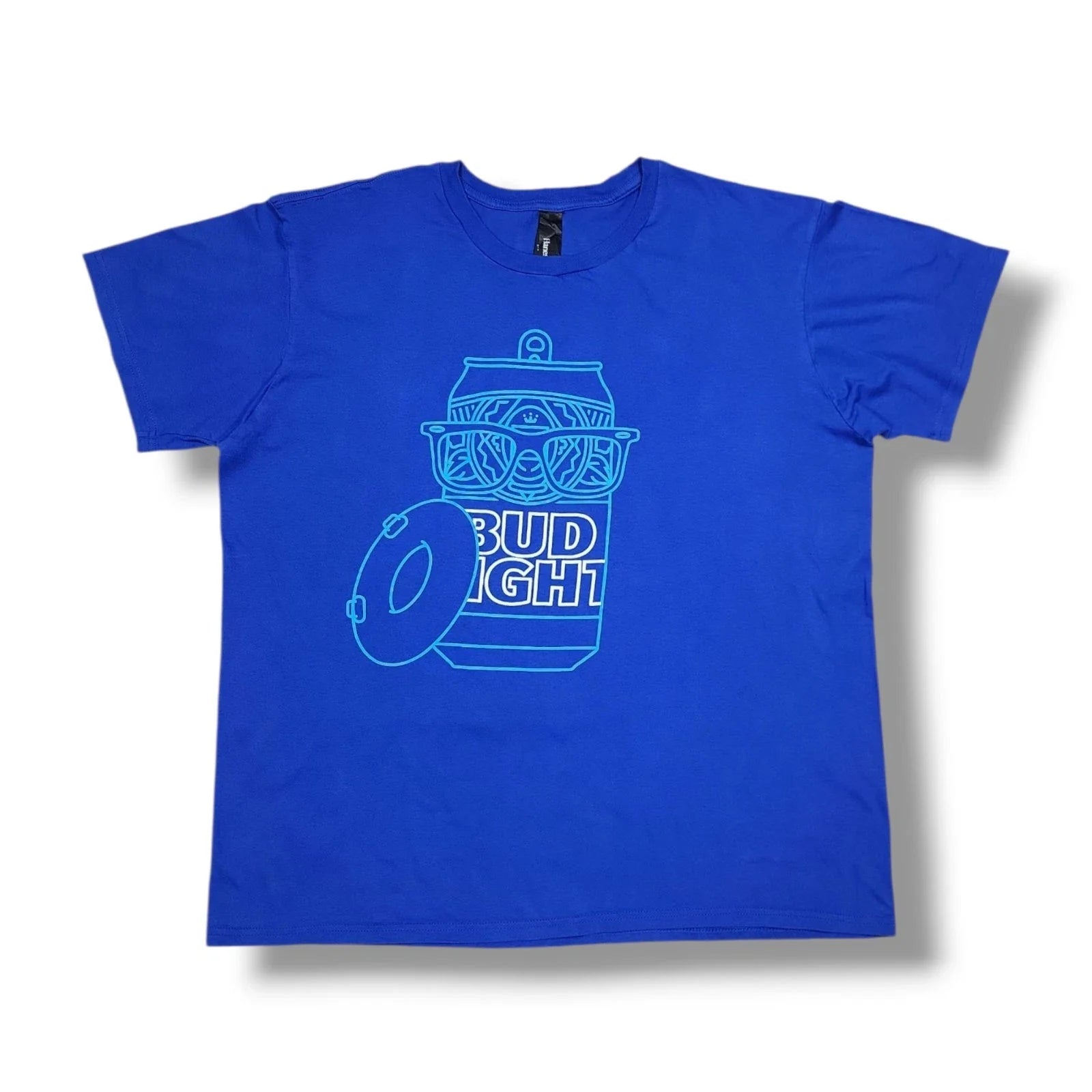 Hanes Bud Light Can Graphic Print Crewneck Blue Men's - Adult & Kids T-Shirts, Sweatshirts & Hoodies apparel design preview 1