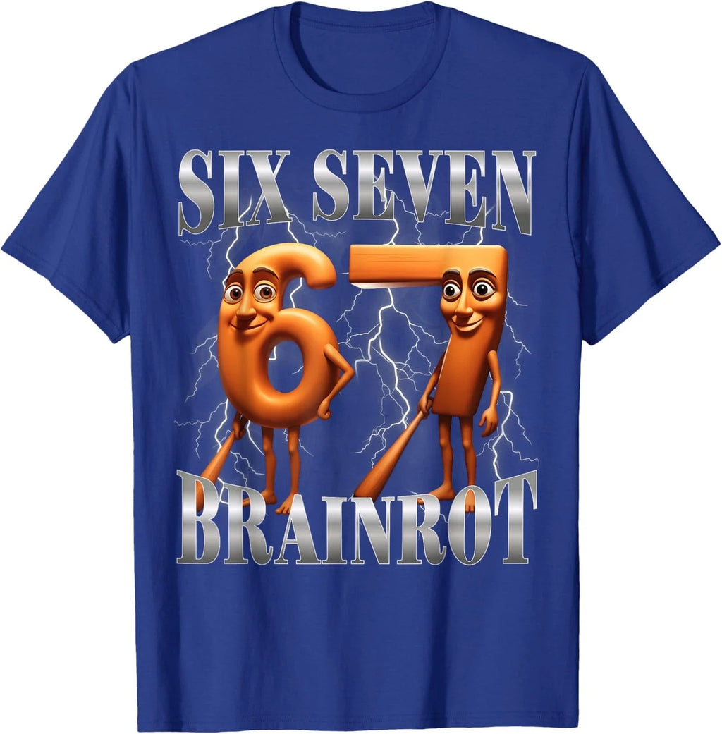 Funny Italian Brainrot Tung Sahur Six Seven Meme - Adult & Kids T-Shirts, Sweatshirts & Hoodies apparel design preview 1