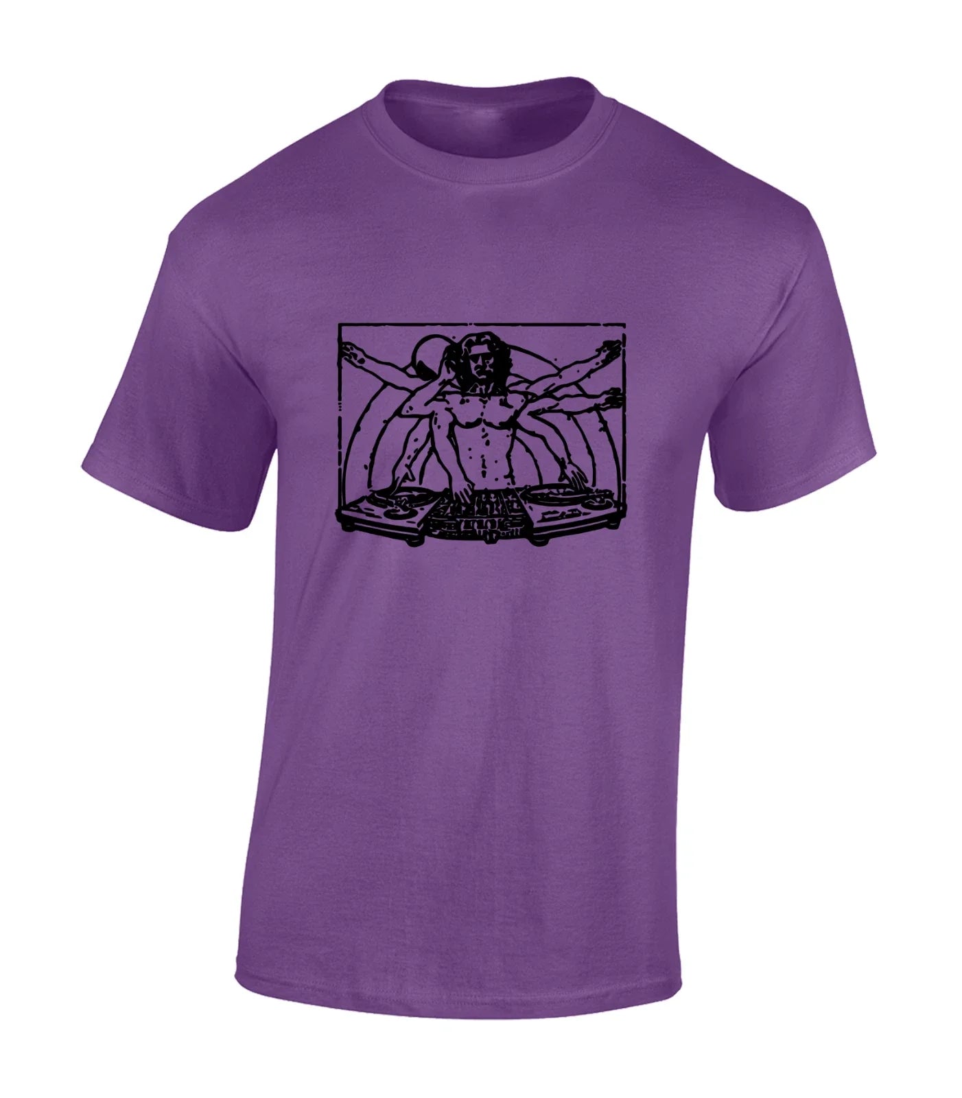 VITRUVIAN DJ MENS COOL MUSIC DESIGN GIFT IDEA 90'S - Adult & Kids T-Shirts, Sweatshirts & Hoodies apparel design preview 1
