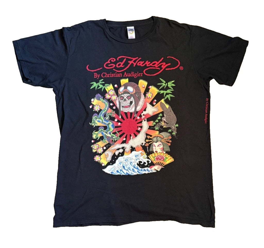 VTG Ed Hardy Kamikaze XL Black Christian Audigier - Adult & Kids T-Shirts, Sweatshirts & Hoodies apparel design preview 1