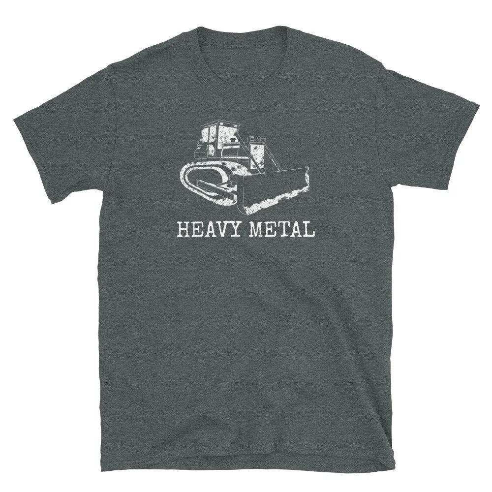 Heavy Metal Dozer Digger Funny Cute Backhoe Bulldozer - Adult & Kids T-Shirts, Sweatshirts & Hoodies apparel design preview 1