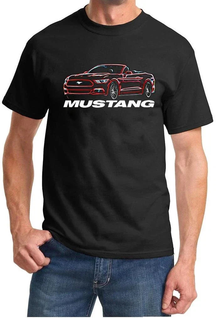 2015-18 Ford Mustang GT 5.0 Convertible Neon Design - Adult & Kids T-Shirts, Sweatshirts & Hoodies apparel design preview 1