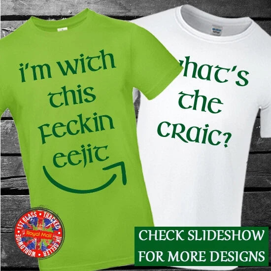 Funny Irish Phrase Unisex, Matching, Gift, Eejit, - Adult & Kids T-Shirts, Sweatshirts & Hoodies apparel design preview 1
