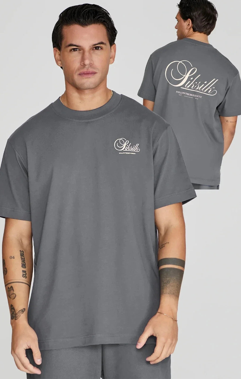 SikSilk Men's Grey Graphic Small - Adult & Kids T-Shirts, Sweatshirts & Hoodies apparel design preview 1