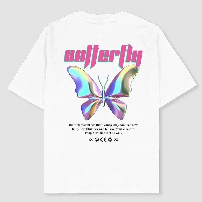 Butterfly Y2K Graphic Oversized Trendy Vintage - Adult & Kids T-Shirts, Sweatshirts & Hoodies apparel design preview 1