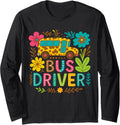 Cute Bus Driver Boho Floral Leopard Back to School - Adult & Kids T-Shirts, Sweatshirts & Hoodies apparel design preview 1