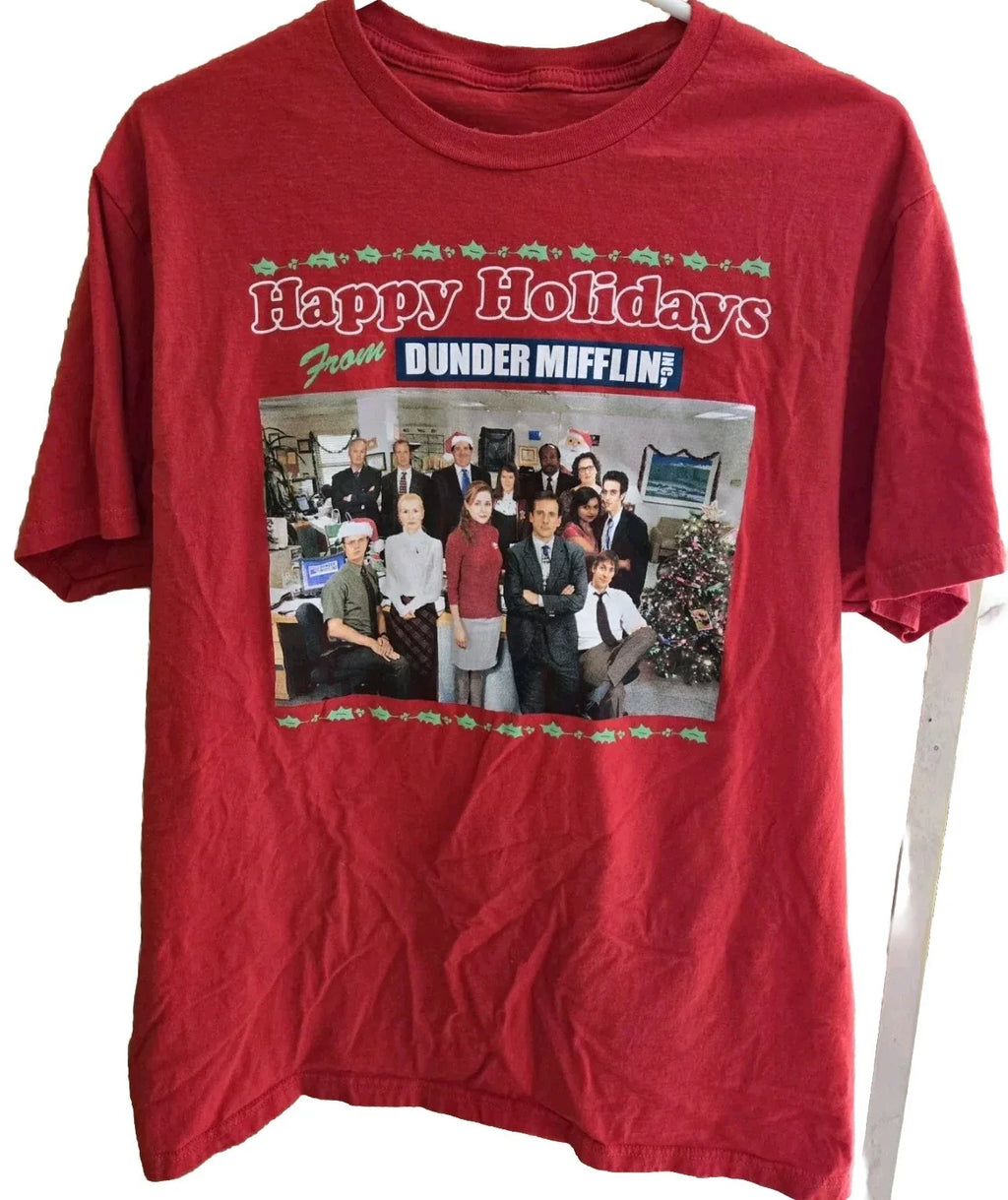 The Office Happy Holidays Christmas card short sleeve - Adult & Kids T-Shirts, Sweatshirts & Hoodies apparel design preview 1