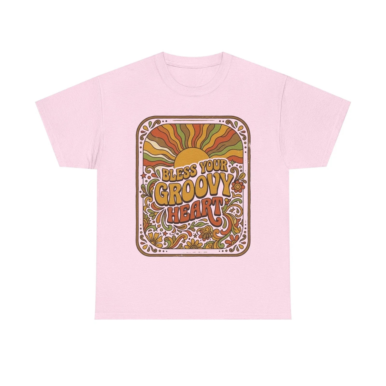 Bless Your Groovy Heart Retro 70s Design Hippie Boho - Adult & Kids T-Shirts, Sweatshirts & Hoodies apparel design preview 1