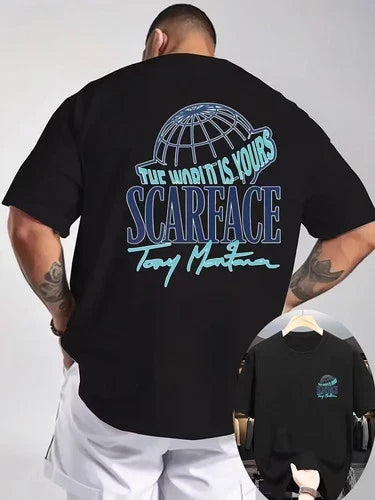 Men's Scarface Tony Montana Bold Print Crew Neck - Adult & Kids T-Shirts, Sweatshirts & Hoodies apparel design preview 1