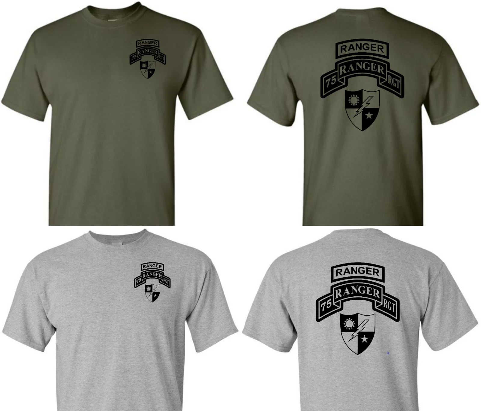 US Army Ranger DUI Performance 75th Regiment - Adult & Kids T-Shirts, Sweatshirts & Hoodies apparel design preview 1
