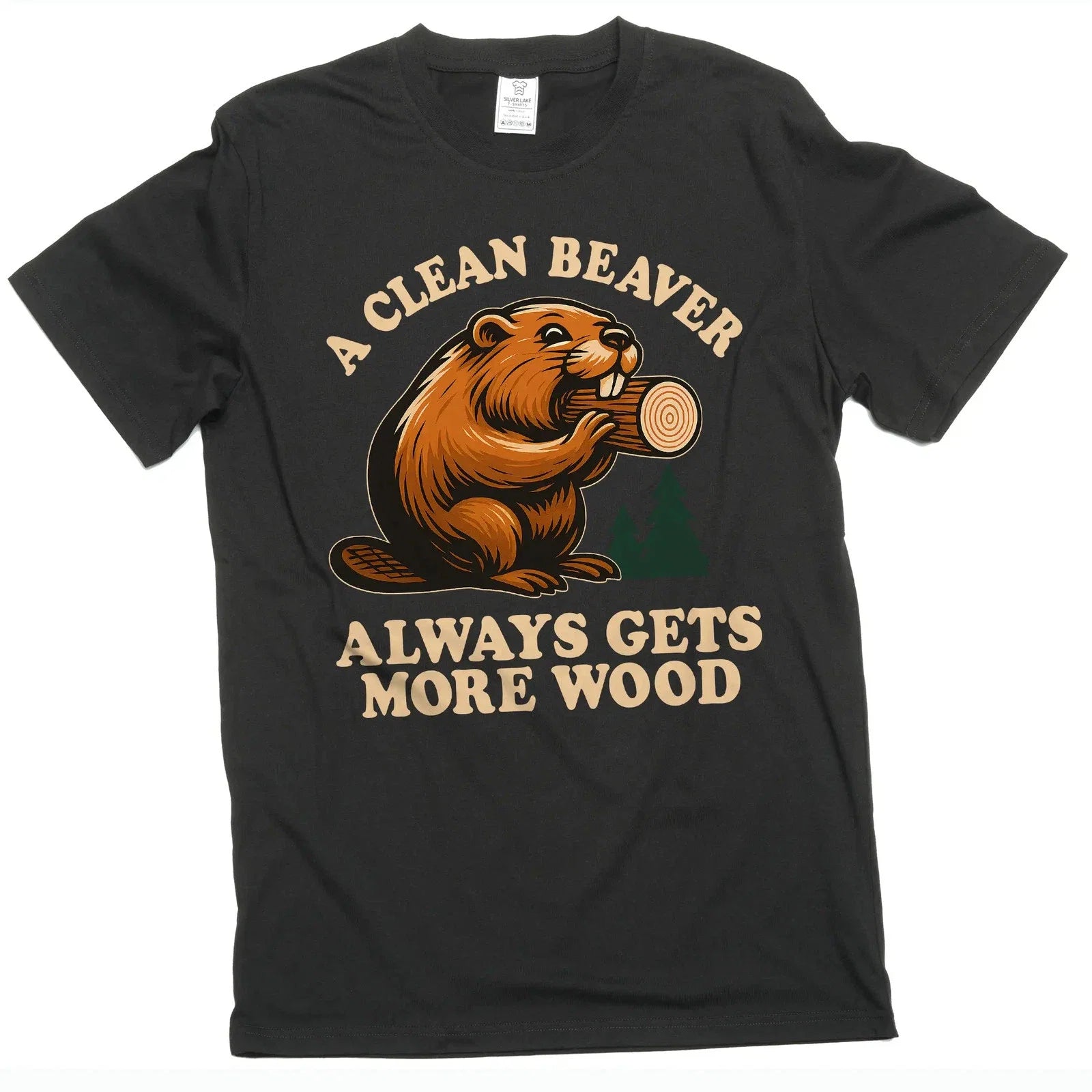 Funny Cleaner Beaver gets more wood double meaning - Adult & Kids T-Shirts, Sweatshirts & Hoodies apparel design preview 1