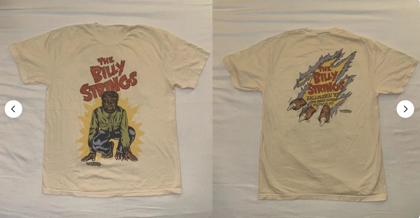 Billy Strings Halloween 2025 The Wolf Man Exclusive - Adult & Kids T-Shirts, Sweatshirts & Hoodies apparel design preview 1