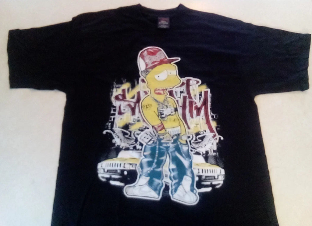 Vintage Bart Simpson Gangster Y2K era CH Gold Series - Adult & Kids T-Shirts, Sweatshirts & Hoodies apparel design preview 1