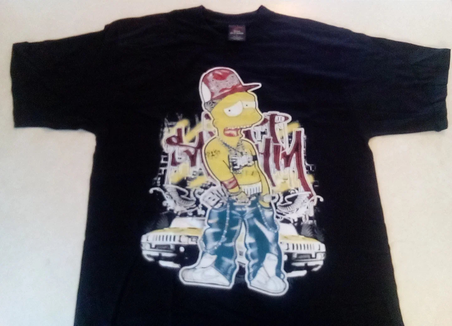 Vintage Bart Simpson Gangster Y2K era CH Gold Series - Adult & Kids T-Shirts, Sweatshirts & Hoodies apparel design preview 1