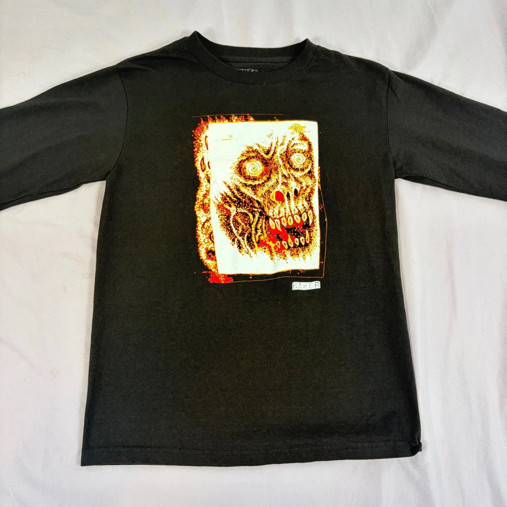 Baker Skateboards Mens Small Black Skull Graphic - Adult & Kids T-Shirts, Sweatshirts & Hoodies apparel design preview 1