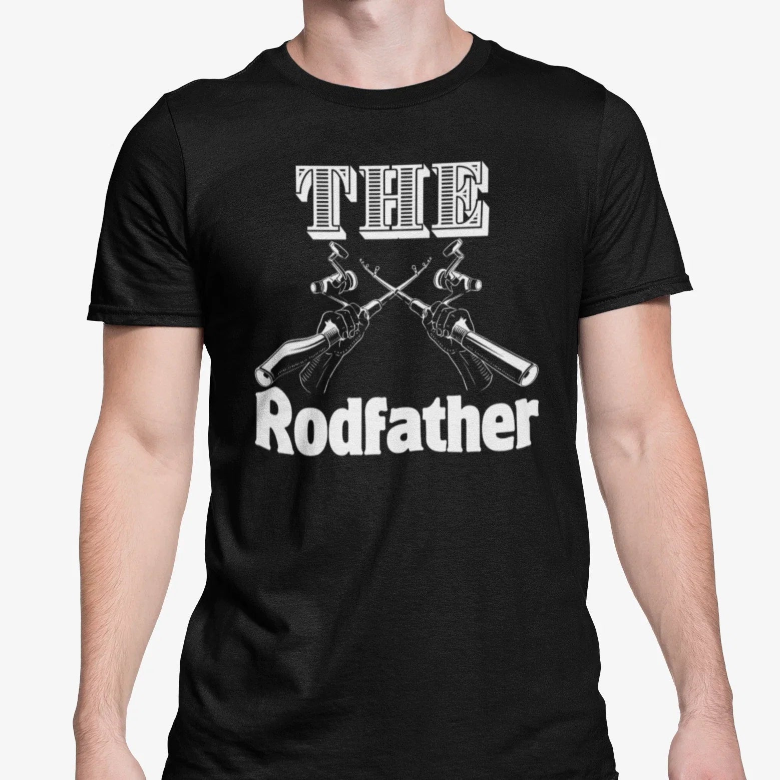 Funny Dad Fishing Joke Top The Rodfather Fisherman - Adult & Kids T-Shirts, Sweatshirts & Hoodies apparel design preview 1