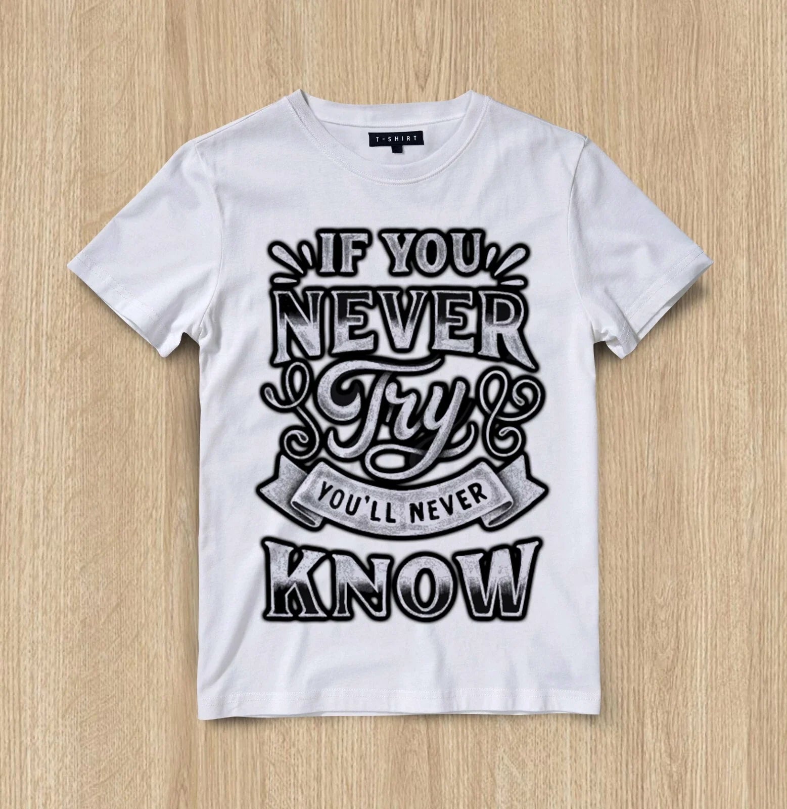 Custom The Courage to Try Graphic Design Unisex - Adult & Kids T-Shirts, Sweatshirts & Hoodies apparel design preview 1