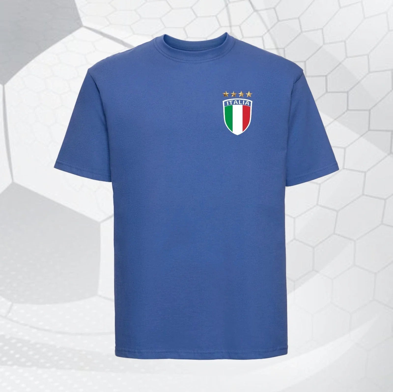 Retro Italy Football Italia Italian Soccer Royal Blue - Adult & Kids T-Shirts, Sweatshirts & Hoodies apparel design preview 1