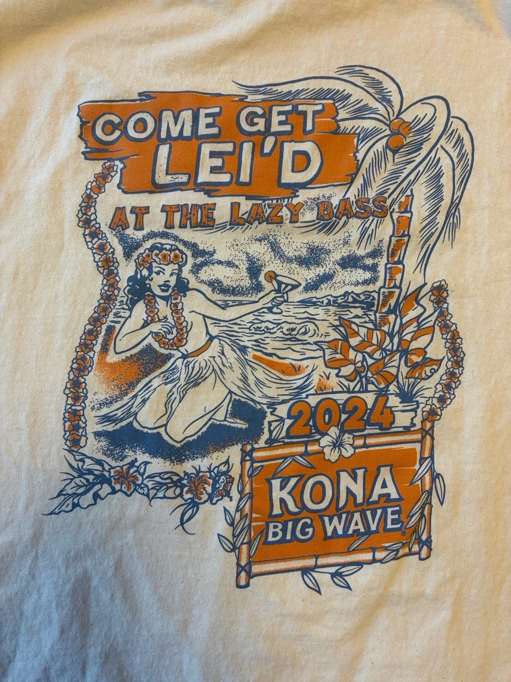 The Lazy Bass Kona Hawaii Mens Large Fishing Humor - Adult & Kids T-Shirts, Sweatshirts & Hoodies apparel design preview 1