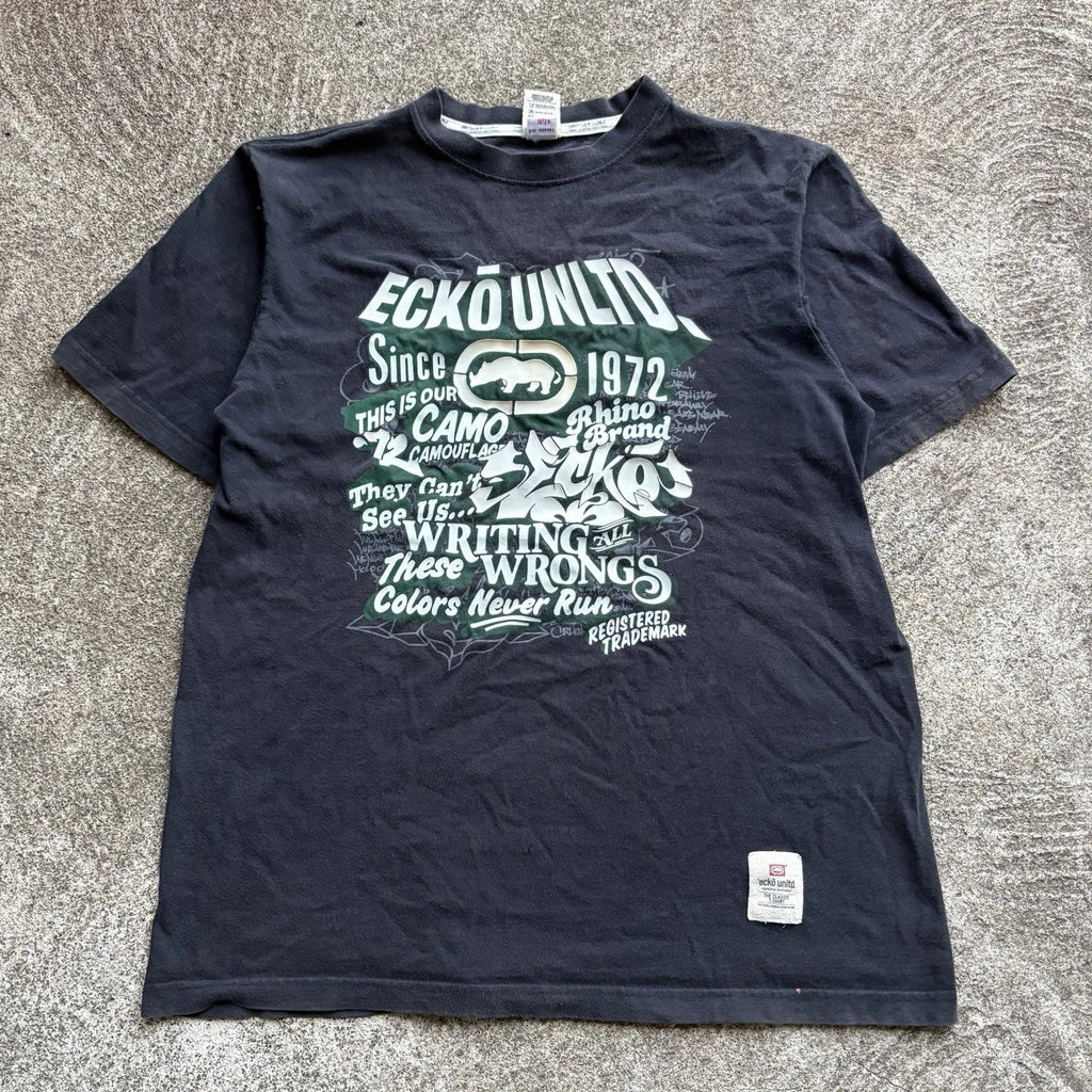 Y2K Ecko Unltd. Black Grafitti Logo Mens M Skate - Adult & Kids T-Shirts, Sweatshirts & Hoodies apparel design preview 1