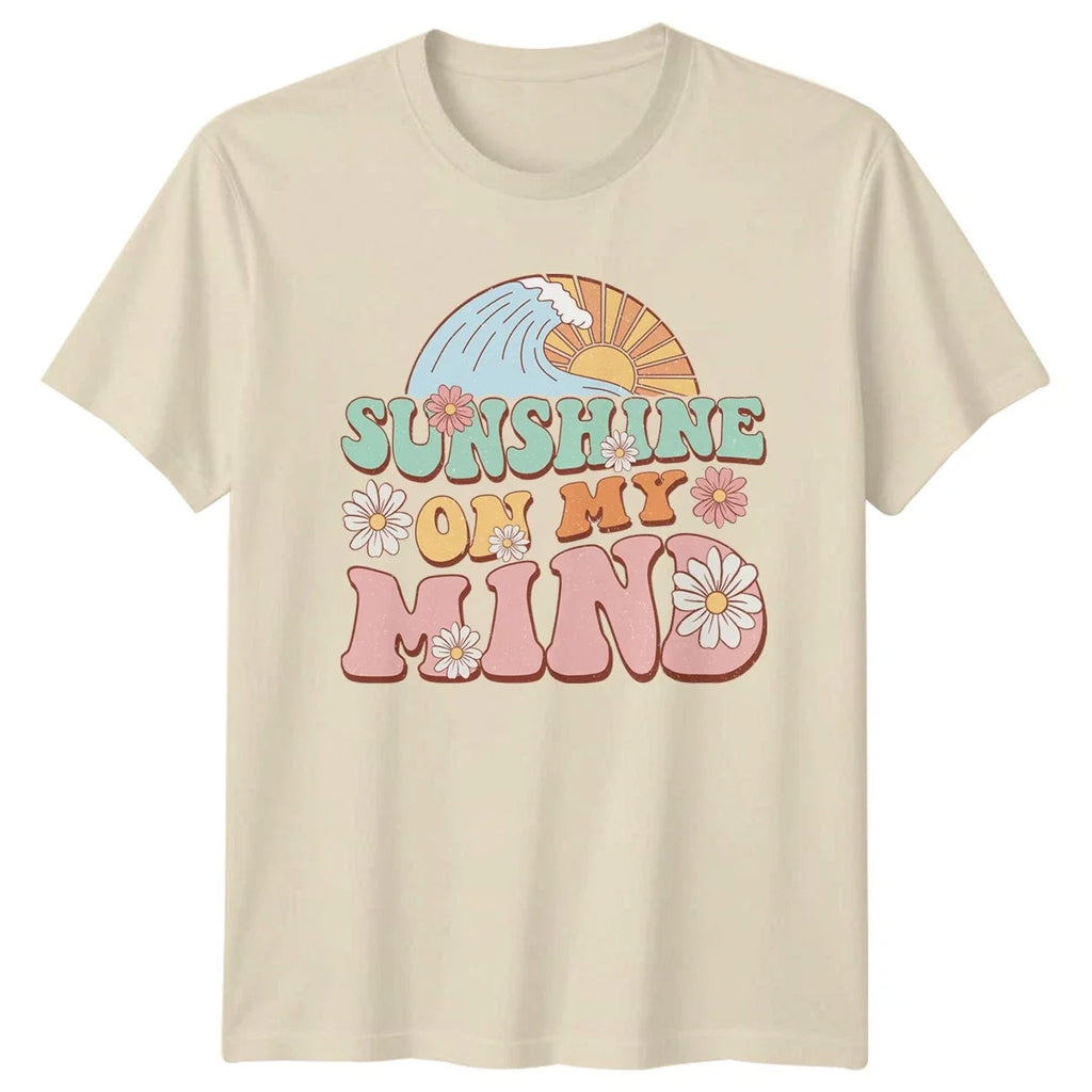 Sunshine On My Mind Womens Retro Beach Summer Holiday - Adult & Kids T-Shirts, Sweatshirts & Hoodies apparel design preview 1