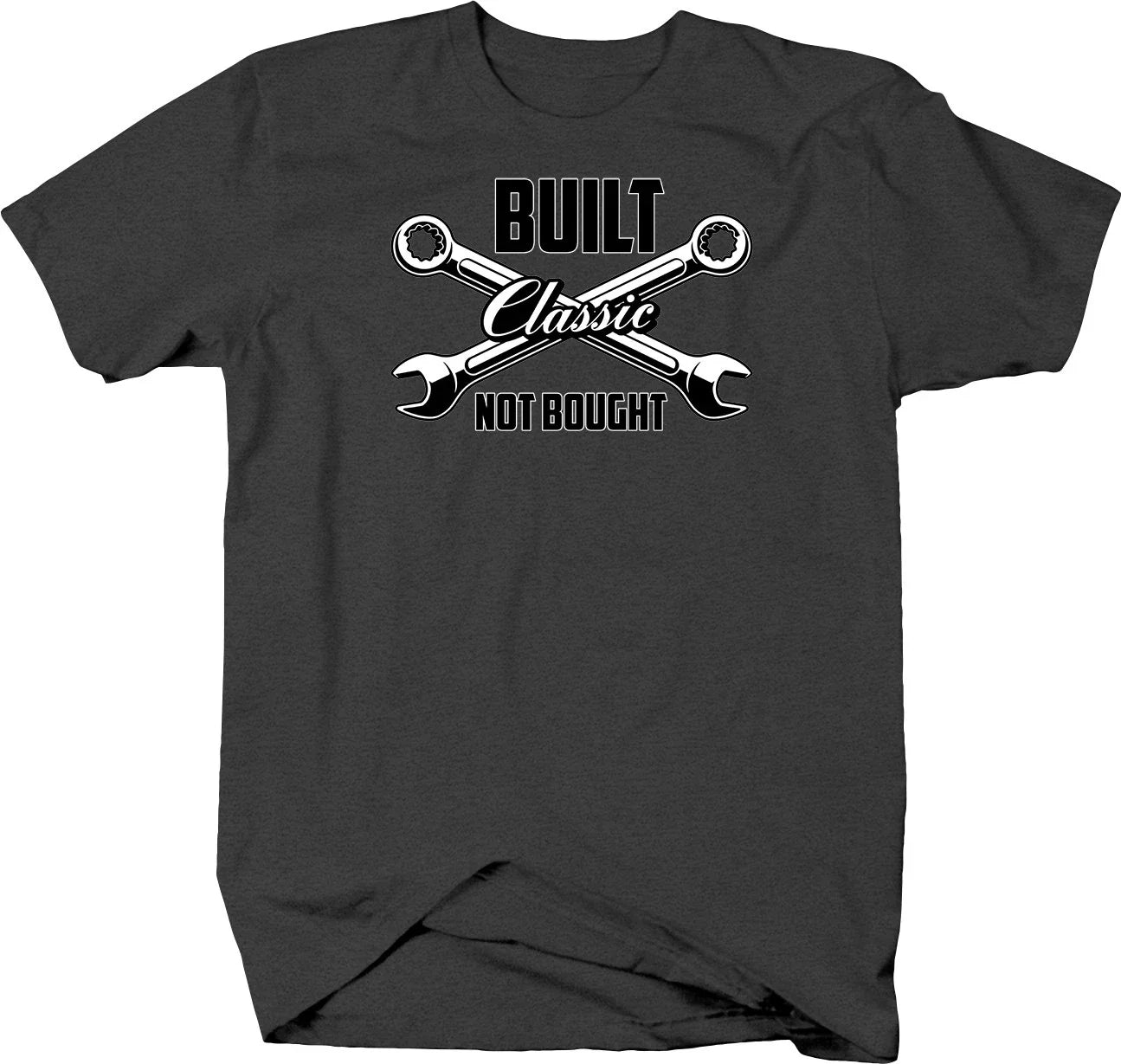 Built Not Bought Classic Hotrod for Men Dark Gray - Adult & Kids T-Shirts, Sweatshirts & Hoodies apparel design preview 1