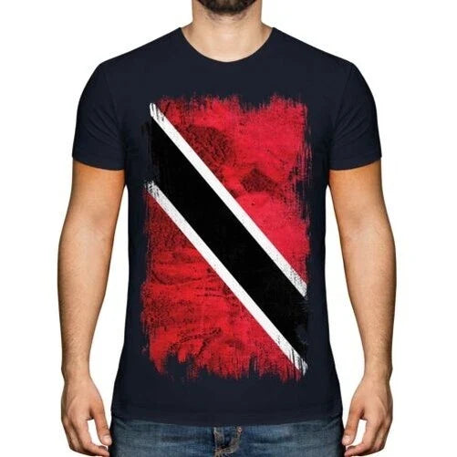 Trinidad And Tobago Grunge Flag Men Grid Trinidadian - Adult & Kids T-Shirts, Sweatshirts & Hoodies apparel design preview 1